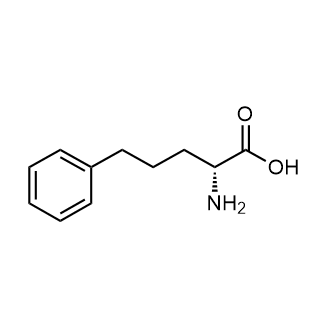 (R)-2-Amino-5-phenylpentanoic acid 化学構造