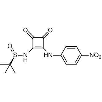 (R)-2-Methyl-N-(2-((4-nitrophenyl)amino)-3,4-dioxocyclobut-1-en-1-yl)propane-2-sulfinamide Chemical Structure