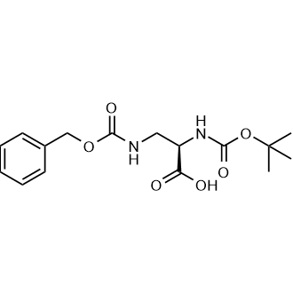 (R)-3-(((Benzyloxy)carbonyl)amino)-2-((tert-butoxycarbonyl)amino)propanoic acid التركيب الكيميائي