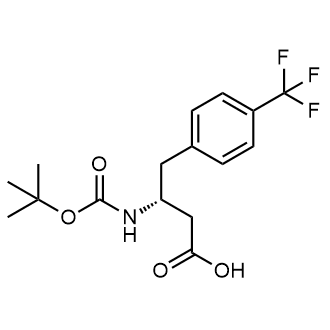 (R)-3-((tert-Butoxycarbonyl)amino)-4-(4-(trifluoromethyl)phenyl)butanoic acid Chemical Structure