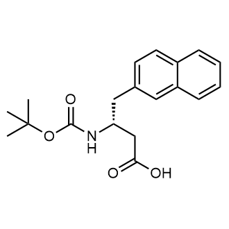 (R)-3-((tert-Butoxycarbonyl)amino)-4-(naphthalen-2-yl)butanoic acid Chemical Structure