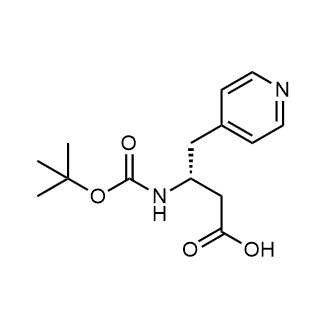 (R)-3-((tert-Butoxycarbonyl)amino)-4-(pyridin-4-yl)butanoic acid Chemical Structure