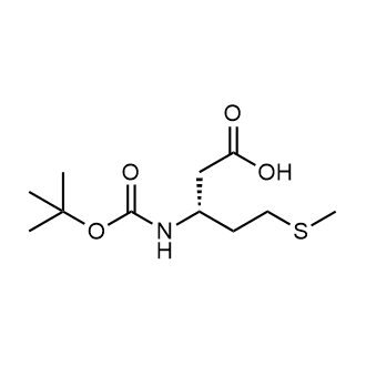 (R)-3-((tert-Butoxycarbonyl)amino)-5-(methylthio)pentanoic acid Chemical Structure