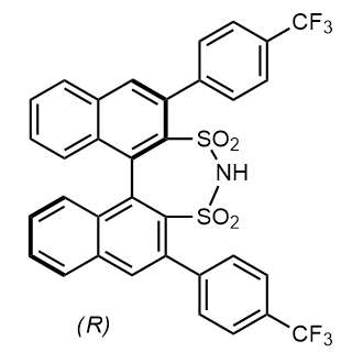 (R)-3,3'-Bis(4-trifluoromethylphenyl)-1,1'-binaphthyl-2,2'-disulfonimide Chemische Struktur