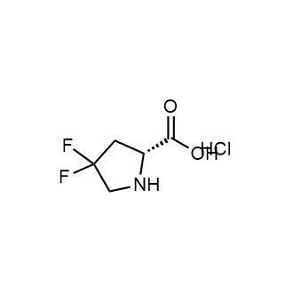 (R)-4,4-Difluoropyrrolidine-2-carboxylic acid hydrochloride التركيب الكيميائي