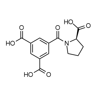 (R)-5-(2-Carboxypyrrolidine-1-carbonyl)isophthalic acid Chemical Structure