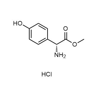 (R)-Methyl 2-amino-2-(4-hydroxyphenyl)acetate hydrochloride 化学構造