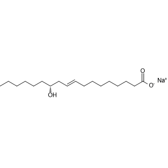 (R,Z)-12-hydroxyoctadec-9-enoic acid, sodium salt 化学構造