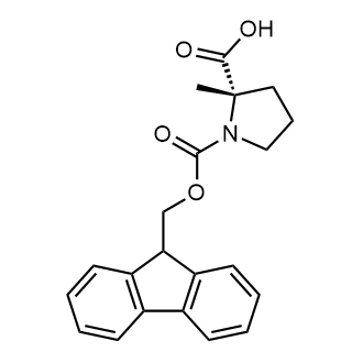 (S)-1-(((9H-Fluoren-9-yl)methoxy)carbonyl)-2-methylpyrrolidine-2-carboxylic acid التركيب الكيميائي