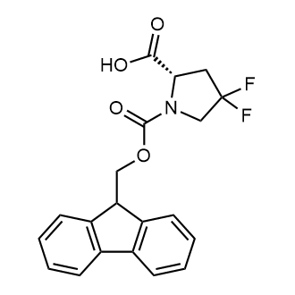 (S)-1-(((9H-Fluoren-9-yl)methoxy)carbonyl)-4,4-difluoropyrrolidine-2-carboxylic acid Chemical Structure