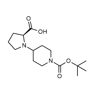 (S)-1-(1-(tert-Butoxycarbonyl)piperidin-4-yl)pyrrolidine-2-carboxylic acid Chemical Structure