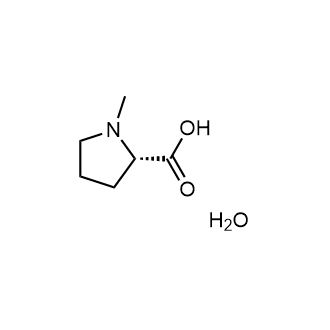 (S)-1-Methylpyrrolidine-2-carboxylic acid hydrate 化学構造