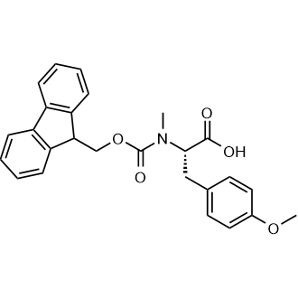 (S)-2-((((9H-Fluoren-9-yl)methoxy)carbonyl)(methyl)amino)-3-(4-methoxyphenyl)propanoic acid التركيب الكيميائي