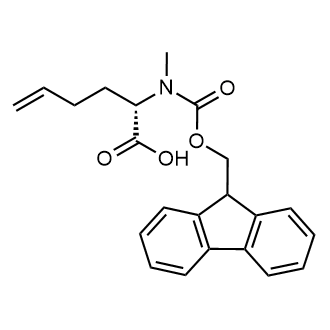 (S)-2-((((9H-Fluoren-9-yl)methoxy)carbonyl)(methyl)amino)hex-5-enoic acid Chemical Structure