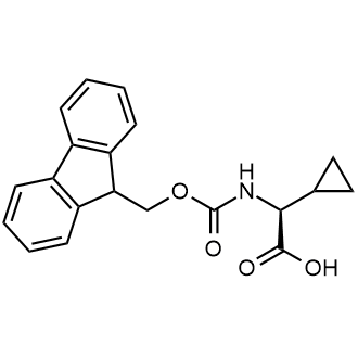 (S)-2-((((9H-Fluoren-9-yl)methoxy)carbonyl)amino)-2-cyclopropylacetic acid Chemical Structure