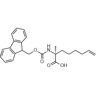 (S)-2-((((9H-Fluoren-9-yl)methoxy)carbonyl)amino)-2-methyloct-7-enoic acid 化学構造