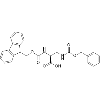 (S)-2-((((9H-Fluoren-9-yl)methoxy)carbonyl)amino)-3-(((benzyloxy)carbonyl)amino)propanoic acid Chemical Structure