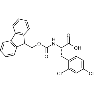 (S)-2-((((9H-Fluoren-9-yl)methoxy)carbonyl)amino)-3-(2,4-dichlorophenyl)propanoic acid Chemical Structure