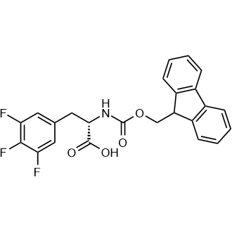 (S)-2-((((9H-Fluoren-9-yl)methoxy)carbonyl)amino)-3-(3,4,5-trifluorophenyl)propanoic acid Chemical Structure