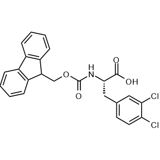 (S)-2-((((9H-Fluoren-9-yl)methoxy)carbonyl)amino)-3-(3,4-dichlorophenyl)propanoic acid 化学構造