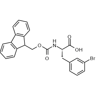 (S)-2-((((9H-Fluoren-9-yl)methoxy)carbonyl)amino)-3-(3-bromophenyl)propanoic acid Chemical Structure