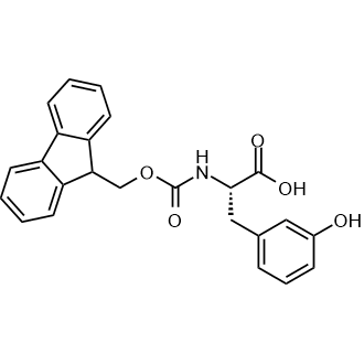 (S)-2-((((9H-Fluoren-9-yl)methoxy)carbonyl)amino)-3-(3-hydroxyphenyl)propanoic acid Chemical Structure