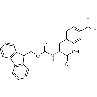 (S)-2-((((9H-Fluoren-9-yl)methoxy)carbonyl)amino)-3-(4-(difluoromethyl)phenyl)propanoic acid 化学構造