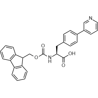 (S)-2-((((9H-Fluoren-9-yl)methoxy)carbonyl)amino)-3-(4-(pyridin-3-yl)phenyl)propanoic acid Chemische Struktur