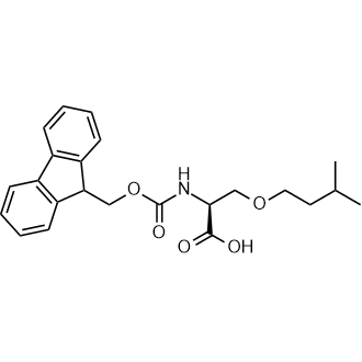 (S)-2-((((9H-Fluoren-9-yl)methoxy)carbonyl)amino)-3-(isopentyloxy)propanoic acid 化学構造