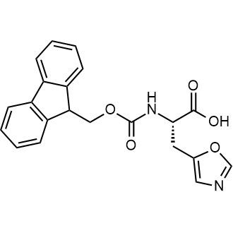 (S)-2-((((9H-Fluoren-9-yl)methoxy)carbonyl)amino)-3-(oxazol-5-yl)propanoic acid Chemical Structure