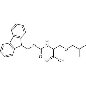 (S)-2-((((9H-Fluoren-9-yl)methoxy)carbonyl)amino)-3-isobutoxypropanoic acid Chemische Struktur