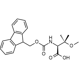 (S)-2-((((9H-Fluoren-9-yl)methoxy)carbonyl)amino)-3-methoxy-3-methylbutanoic acid Chemische Struktur