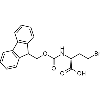 (S)-2-((((9H-Fluoren-9-yl)methoxy)carbonyl)amino)-4-bromobutanoic acid Chemical Structure