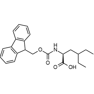 (S)-2-((((9H-Fluoren-9-yl)methoxy)carbonyl)amino)-4-ethylhexanoic acid 化学構造