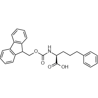 (S)-2-((((9H-Fluoren-9-yl)methoxy)carbonyl)amino)-5-phenylpentanoic acid Chemical Structure