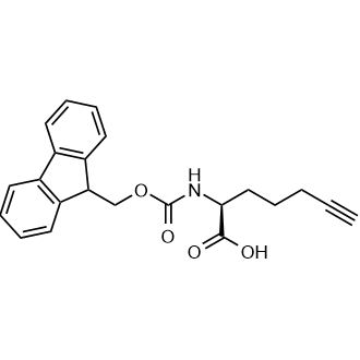 (S)-2-((((9H-Fluoren-9-yl)methoxy)carbonyl)amino)hept-6-ynoic acid Chemische Struktur