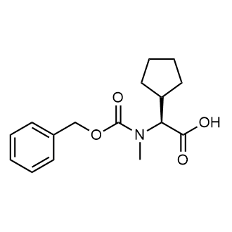 (S)-2-(((Benzyloxy)carbonyl)(methyl)amino)-2-cyclopentylacetic acid 化学構造