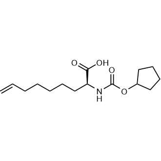 (S)-2-(((cyclopentyloxy)carbonyl)amino)non-8-enoic acid Chemische Struktur