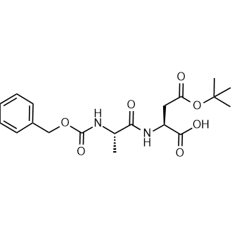 (S)-2-((S)-2-(((benzyloxy)carbonyl)amino)propanamido)-4-(tert-butoxy)-4-oxobutanoic acid Chemical Structure