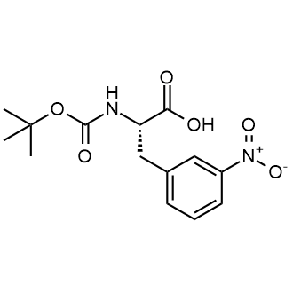 (S)-2-((tert-Butoxycarbonyl)amino)-3-(3-nitrophenyl)propanoic acid Chemische Struktur