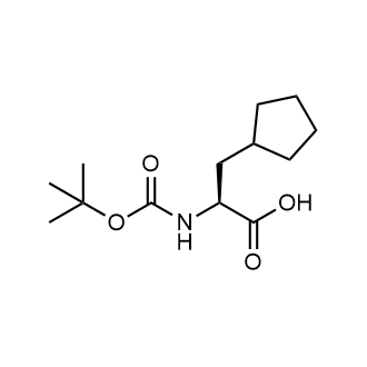 (S)-2-((tert-Butoxycarbonyl)amino)-3-cyclopentylpropanoic acid Chemical Structure