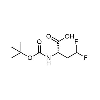 (S)-2-((tert-Butoxycarbonyl)amino)-4,4-difluorobutanoic acid Chemical Structure