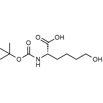 (S)-2-((tert-Butoxycarbonyl)amino)-6-hydroxyhexanoic acid Chemical Structure