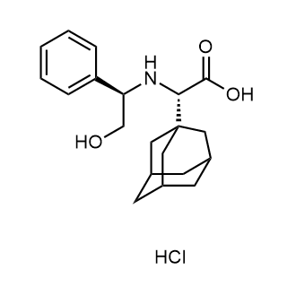 (S)-2-(Adamantan-1-yl)-2-(((R)-2-hydroxy-1-phenylethyl)amino)acetic acid hydrochloride 化学構造