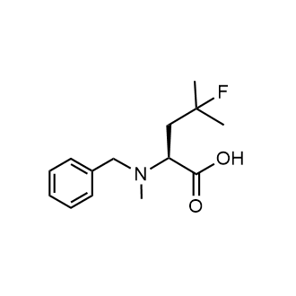 (S)-2-(benzyl(methyl)amino)-4-fluoro-4-methylpentanoic acid 化学構造