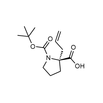 (S)-2-Allyl-1-(tert-butoxycarbonyl)pyrrolidine-2-carboxylic acid Chemical Structure