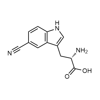 (S)-2-Amino-3-(5-cyano-1H-indol-3-yl)propanoic acid Chemische Struktur