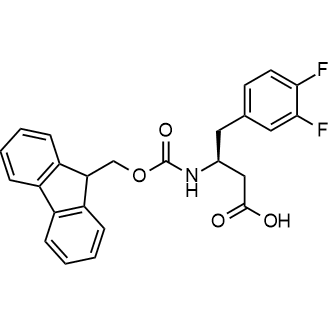 (S)-3-((((9H-Fluoren-9-yl)methoxy)carbonyl)amino)-4-(3,4-difluorophenyl)butanoic acid التركيب الكيميائي