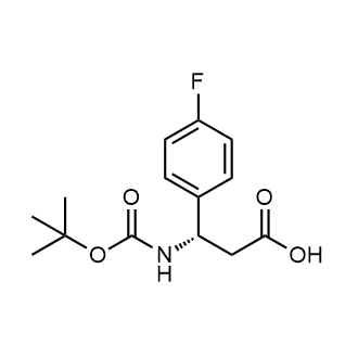 (S)-3-((tert-Butoxycarbonyl)amino)-3-(4-fluorophenyl)propanoic acid Chemical Structure