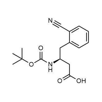 (S)-3-((tert-Butoxycarbonyl)amino)-4-(2-cyanophenyl)butanoic acid Chemical Structure